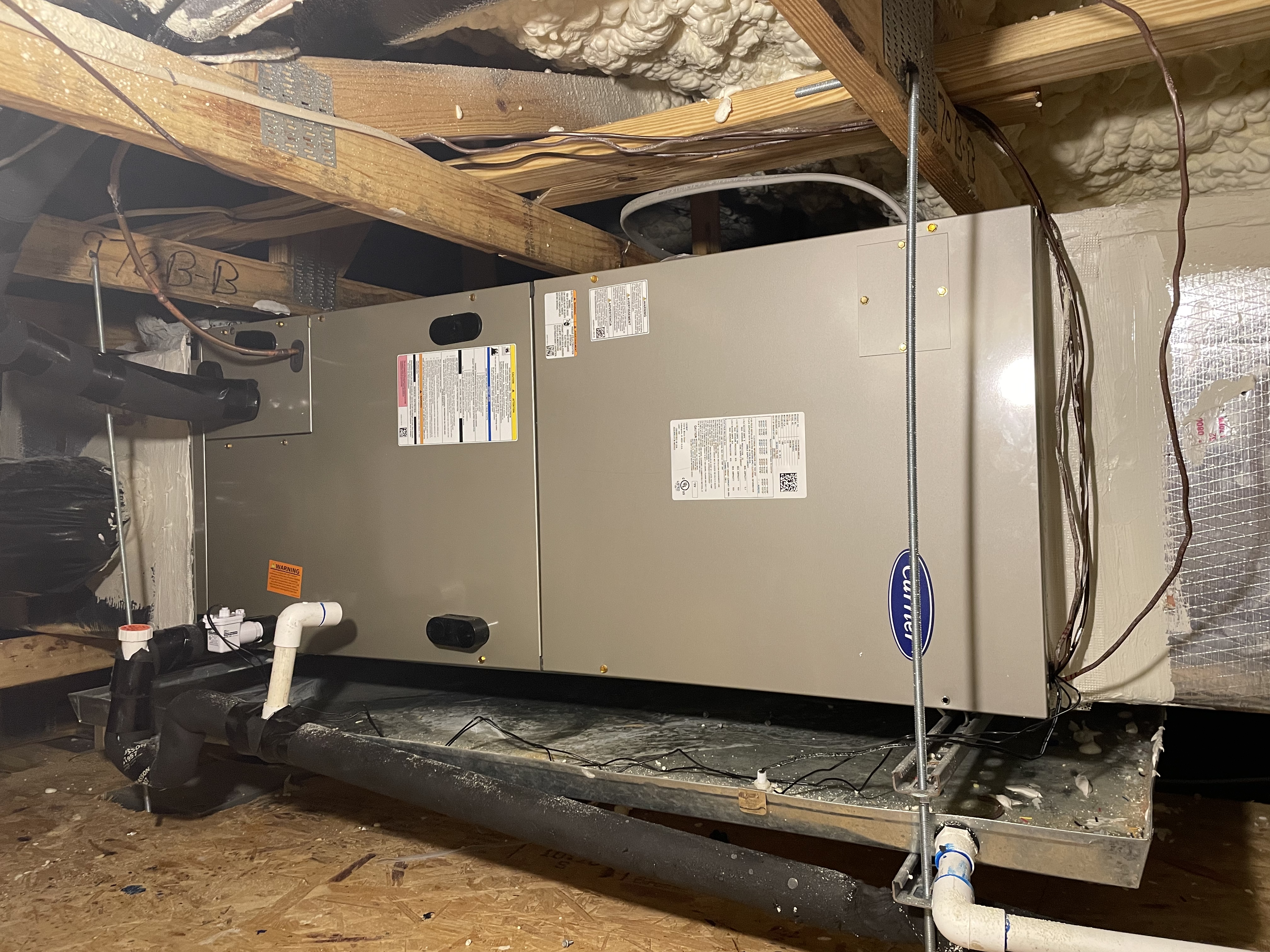 Lennox AHU Removal and Replacement with Carrier AHU